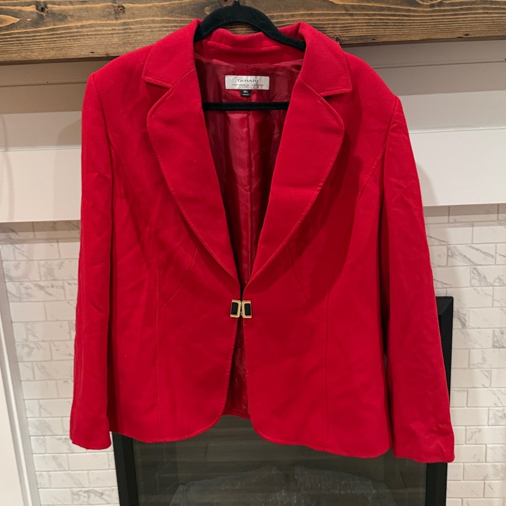 Tahari Arthur S. Levine Red Dress Jacket